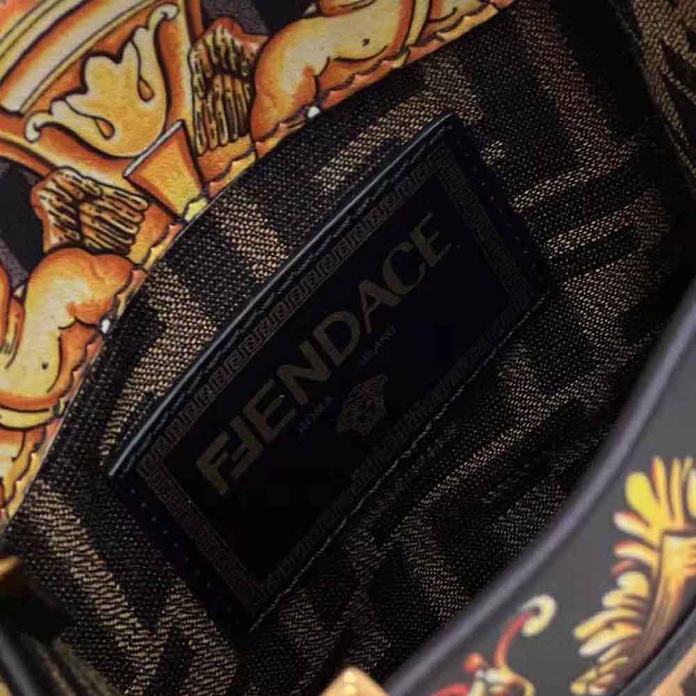 Fendi Women Mini Sunshine Shopper Fendace Printed FF Leather Mini Bag - image 8