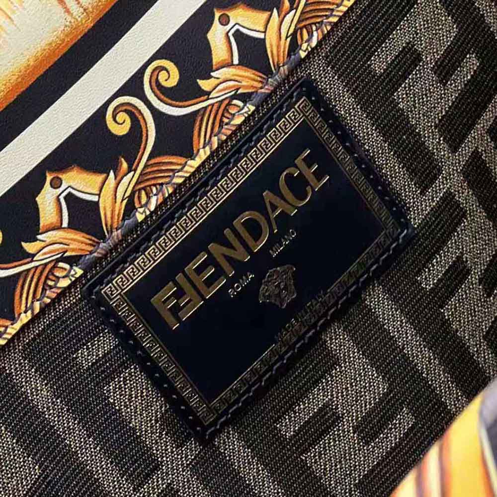 Fendi Women Sunshine Medium Fendace Printed FF Leather Shopper - image 8