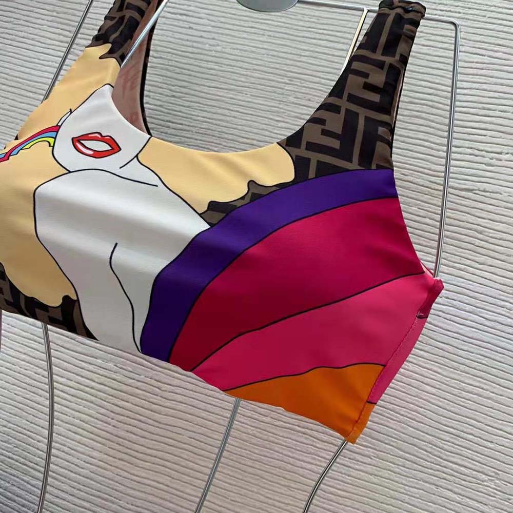 Fendi Women Swimsuit Multicolor Lycra Bikini-Pink - image 5