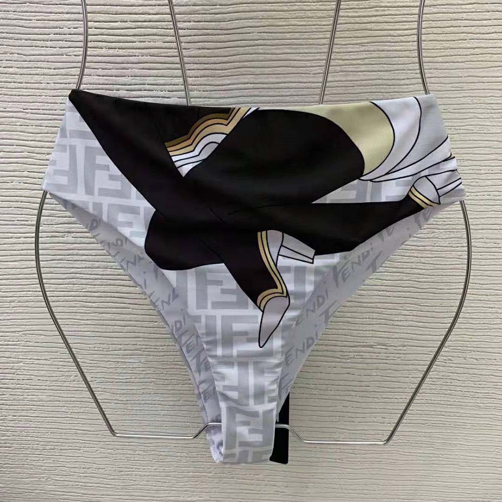 Fendi Women Swimsuit Multicolor Lycra Bikini-White - image 6