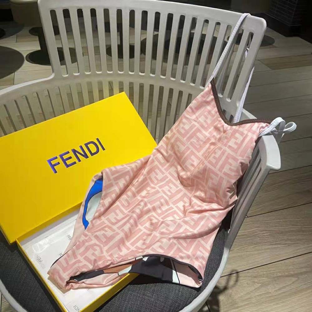 Fendi Women Swimsuit Multicolor Lycra Swimsuit-Pink - image 5
