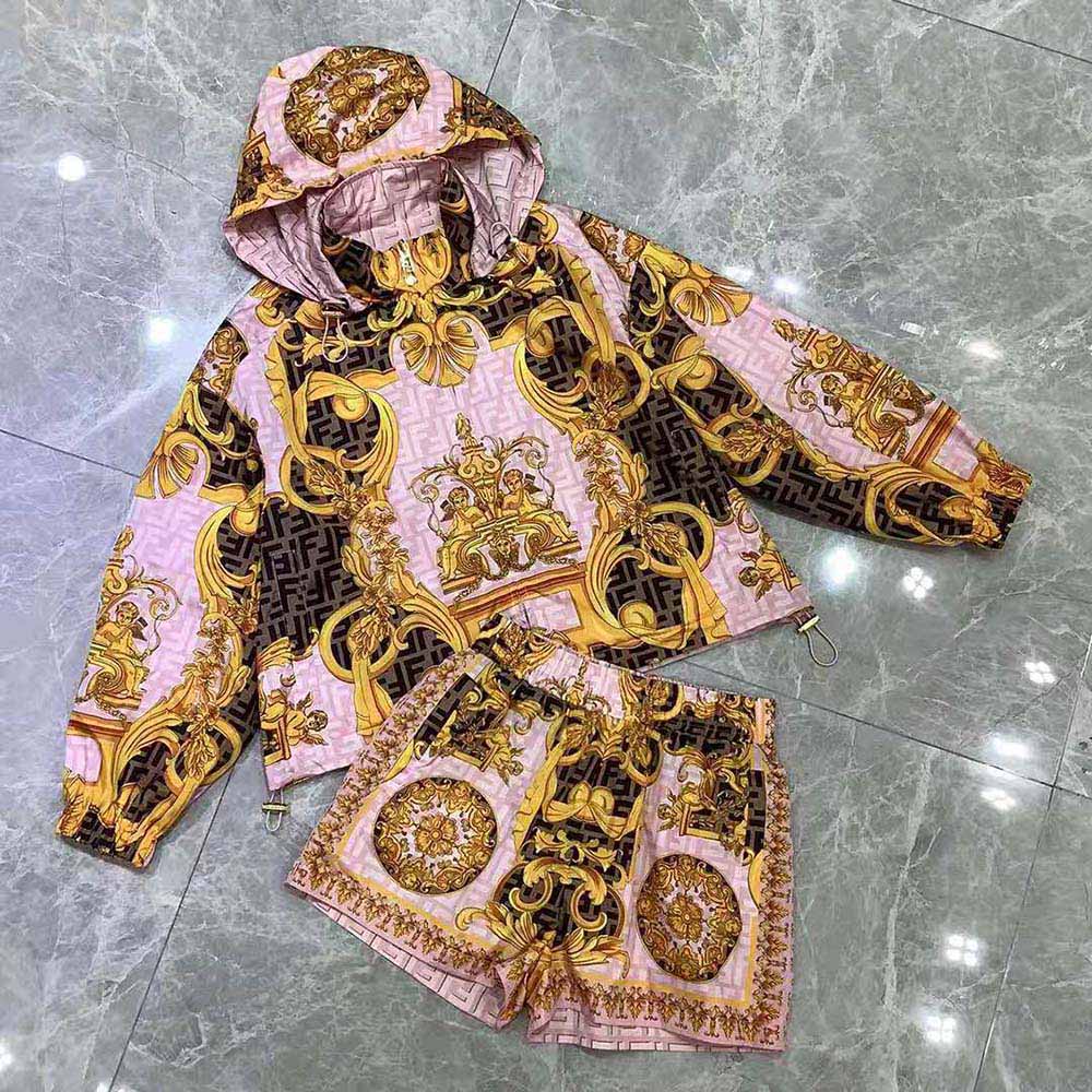 Fendi Women Windbreaker Fendace Multicolor Nylon Jacket - image 5