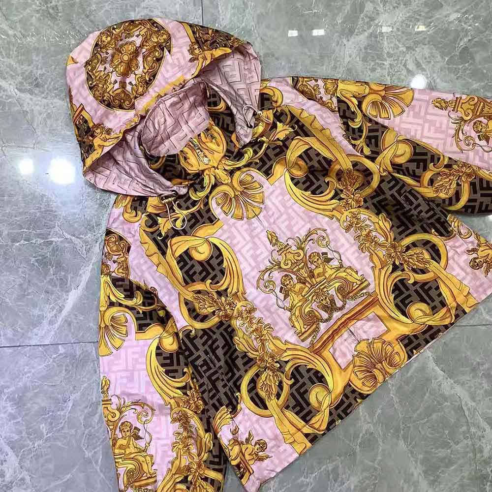 Fendi Women Windbreaker Fendace Multicolor Nylon Jacket - image 9