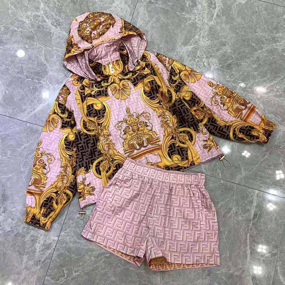 Fendi Women Windbreaker Fendace Multicolor Nylon Jacket - image 6