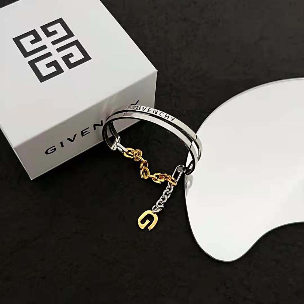 Givenchy Women G Link Two Tone Bracelet full length side view