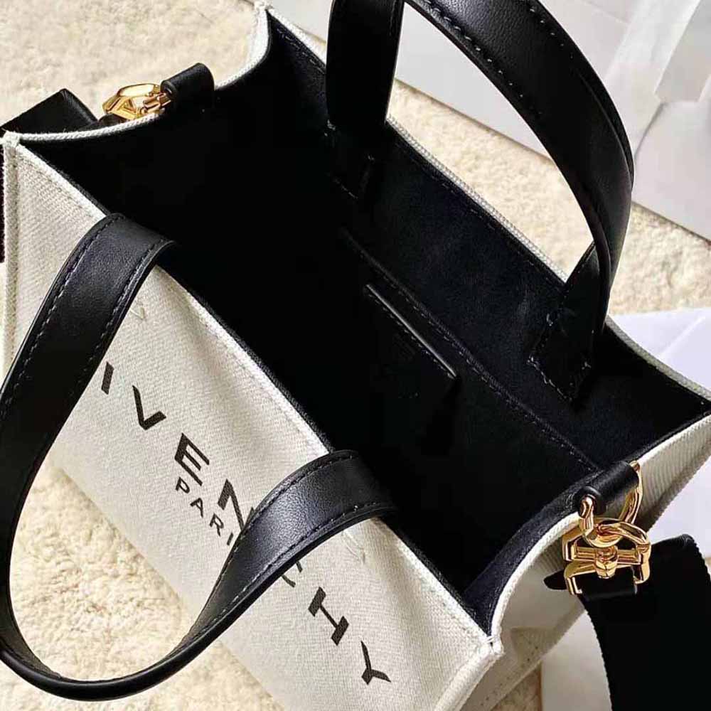 Givenchy Women Mini G Tote Shopping Bag in Canvas-Beige - image 4