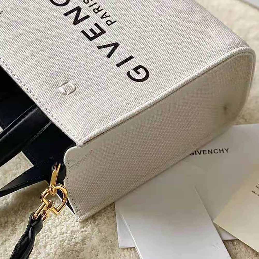 Givenchy Women Mini G Tote Shopping Bag in Canvas-Beige - image 6