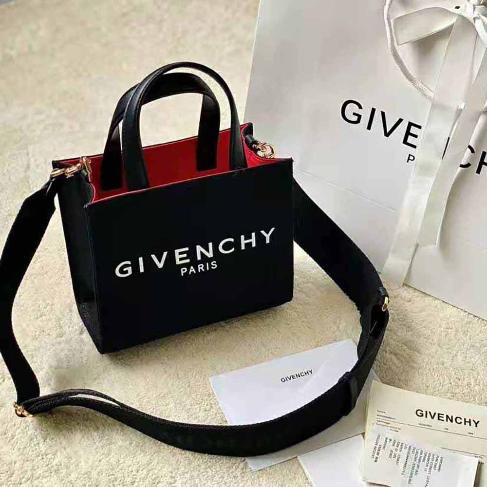 Close-up of gold-tone G hardware on Givenchy Women Mini G Tote