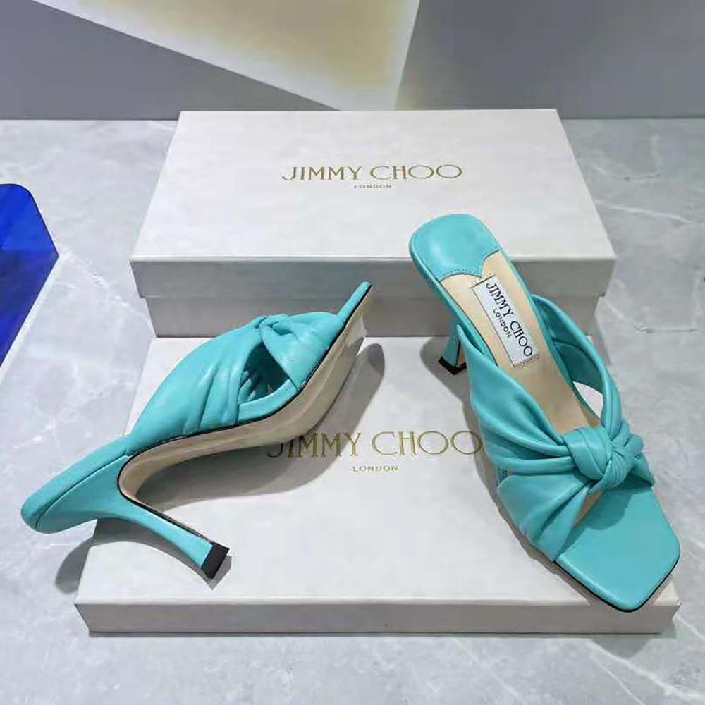Jimmy Choo Women Avenue 50 Malibu Nappa Leather Mules - image 6