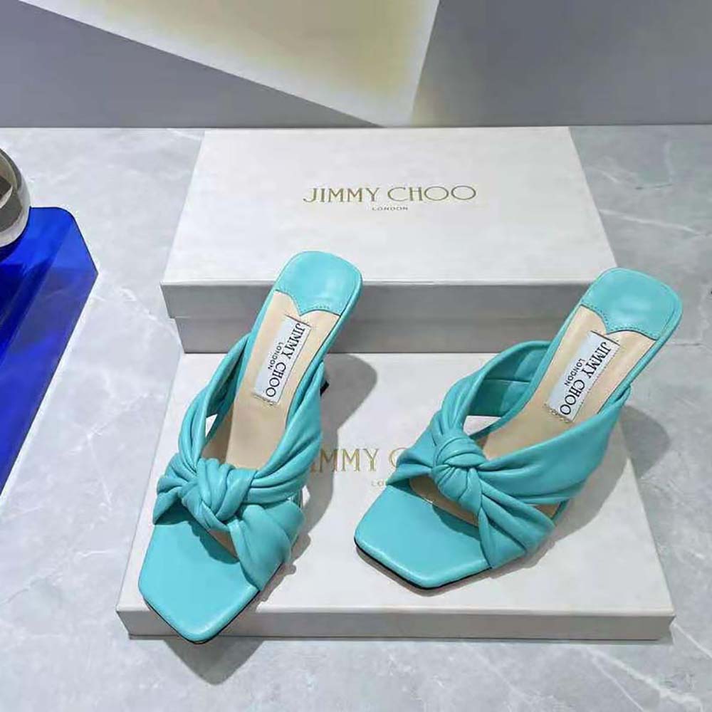 Jimmy Choo Women Avenue 50 Malibu Nappa Leather Mules - image 4
