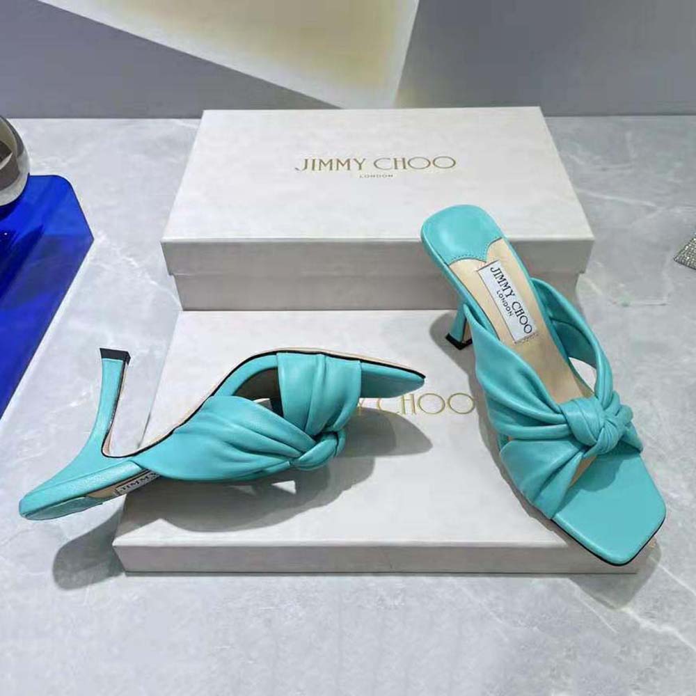 Jimmy Choo Women Avenue 50 Malibu Nappa Leather Mules - image 5