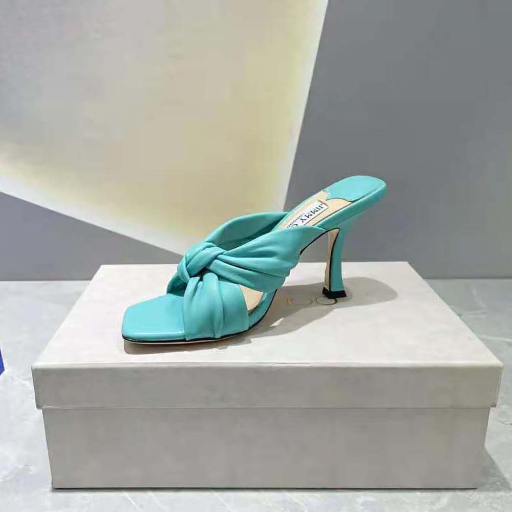 Jimmy Choo Women Avenue 50 Malibu Nappa Leather Mules - image 10