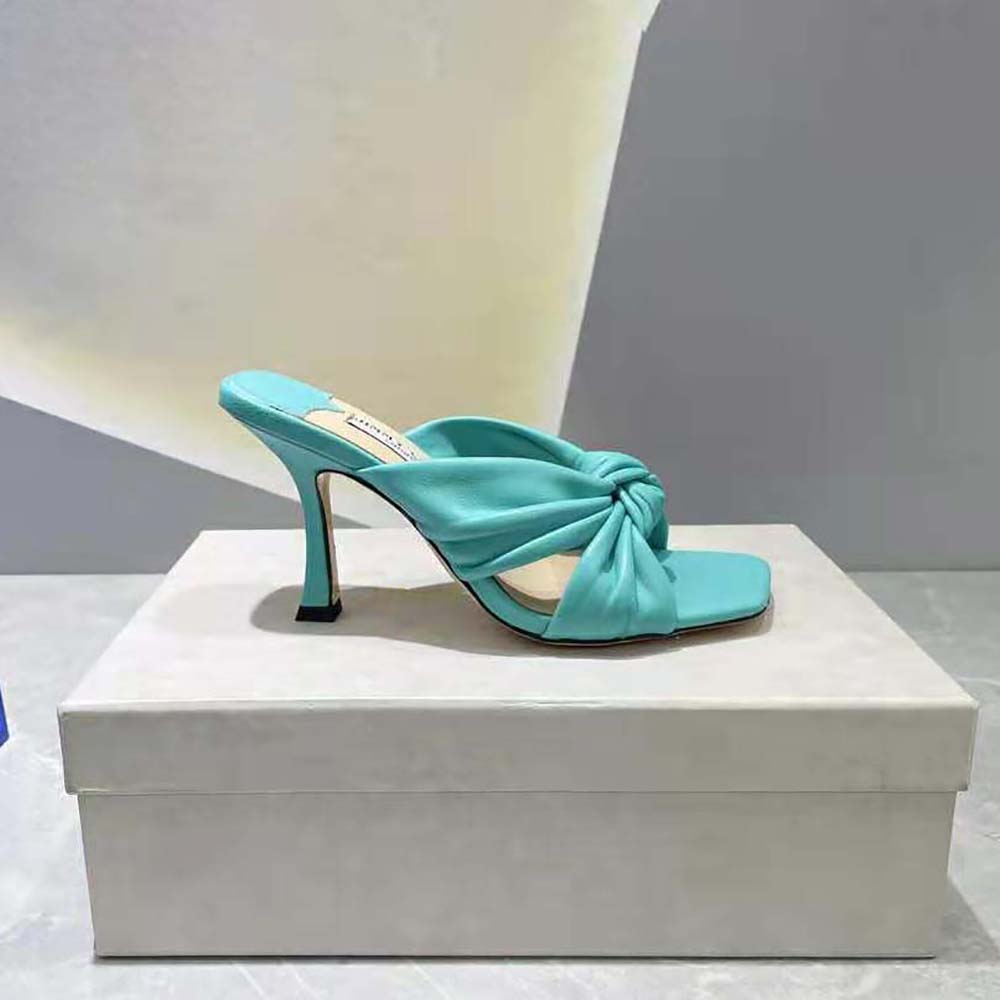 Jimmy Choo Women Avenue 50 Malibu Nappa Leather Mules - image 8