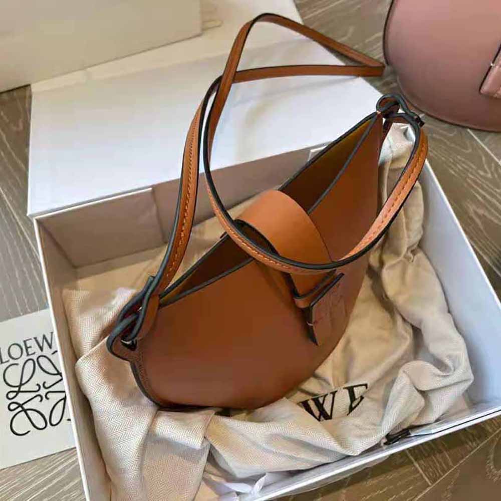 Loewe Women Moulded Bucket Bag in Calfskin-Brown - image 6