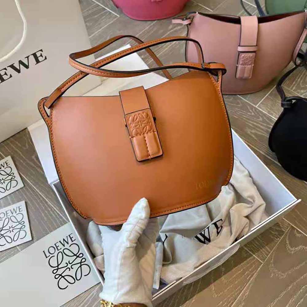 Loewe Women Moulded Bucket Bag in Calfskin-Brown - image 4