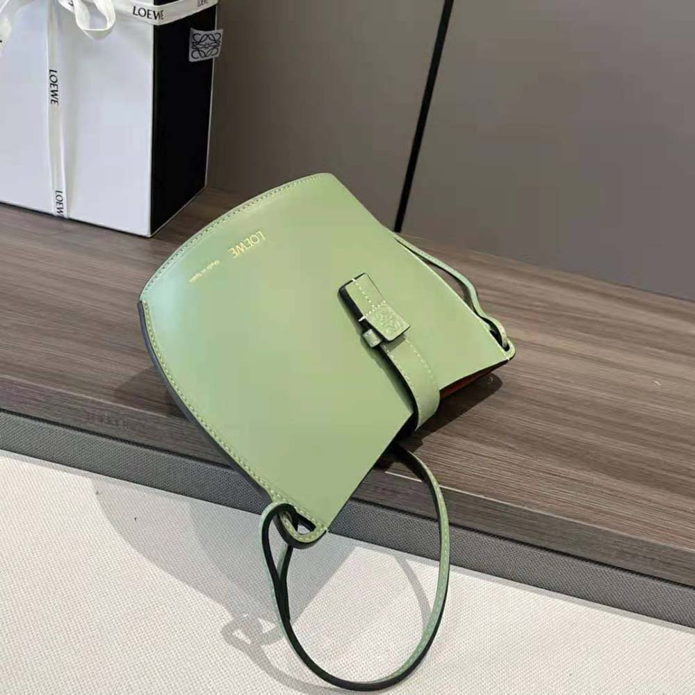 Loewe Women Moulded Bucket Bag in Calfskin-Lime - image 5
