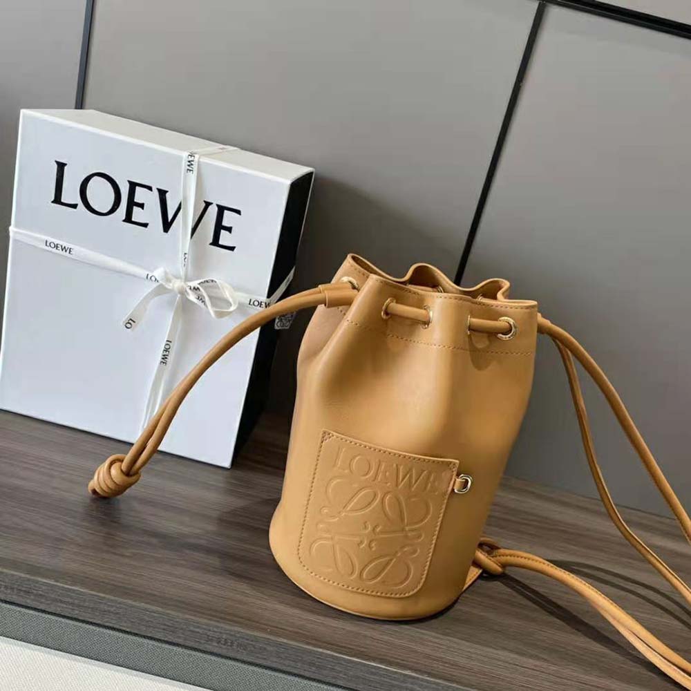 Close-up of knotted rope closure on Loewe Women Small Sailor Bag