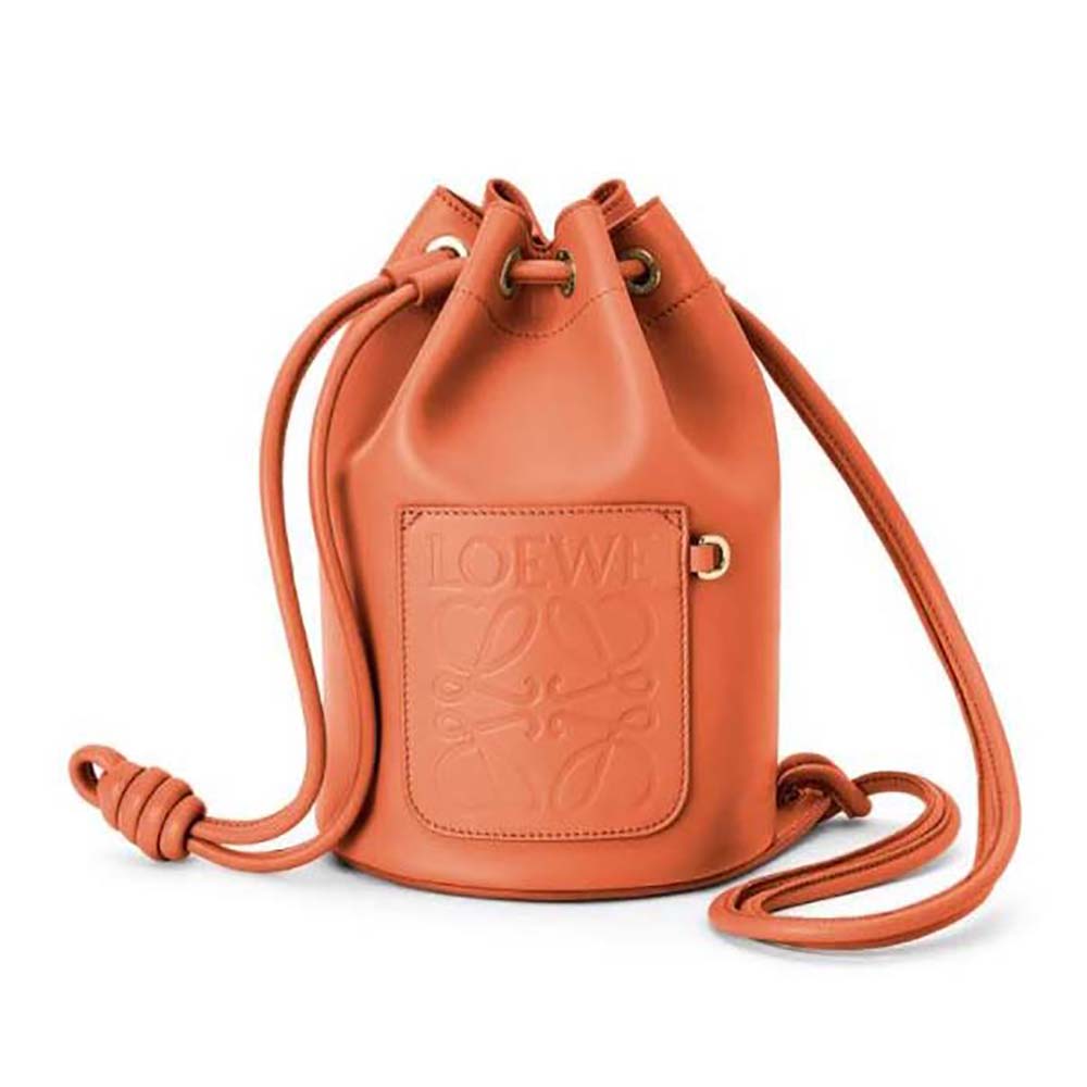 Front view of Loewe Women Small Sailor Bag in Nappa Calf-Orange