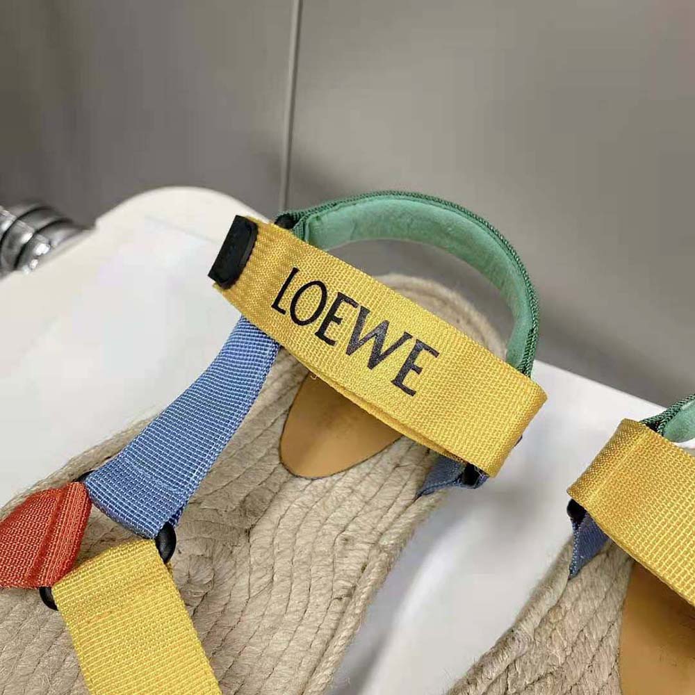 Loewe Women Strappy Espadrille in Nylon-Yellow - image 7