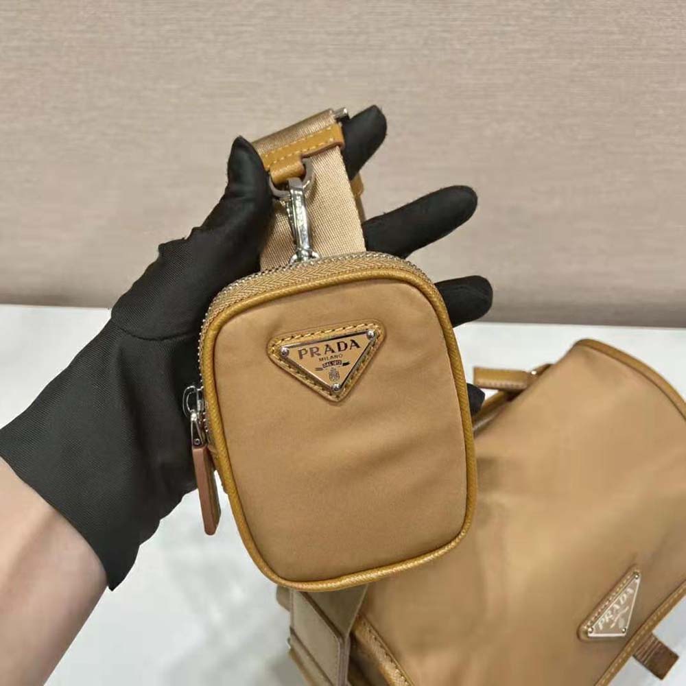 Prada Men Re-Nylon and Saffiano Leather Shoulder Bag-Brown - image 8