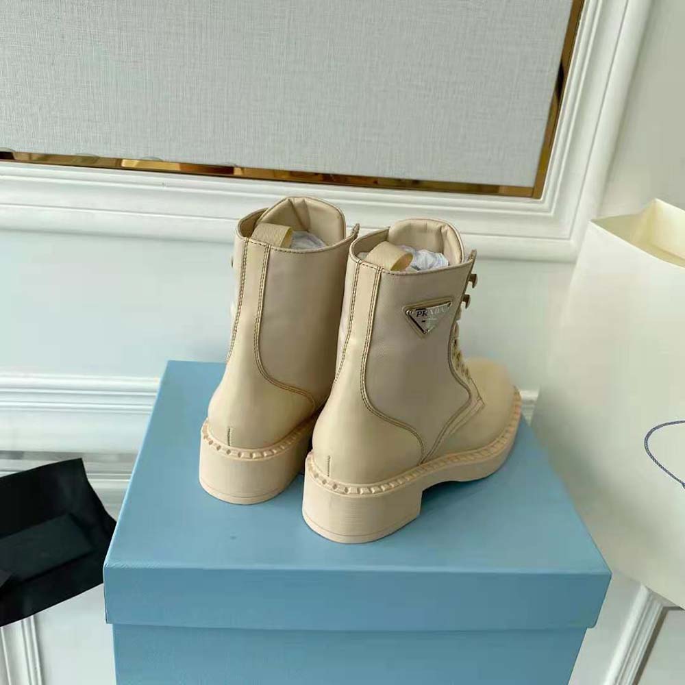 Prada Women Brushed-Leather and Re-Nylon Boots - image 6