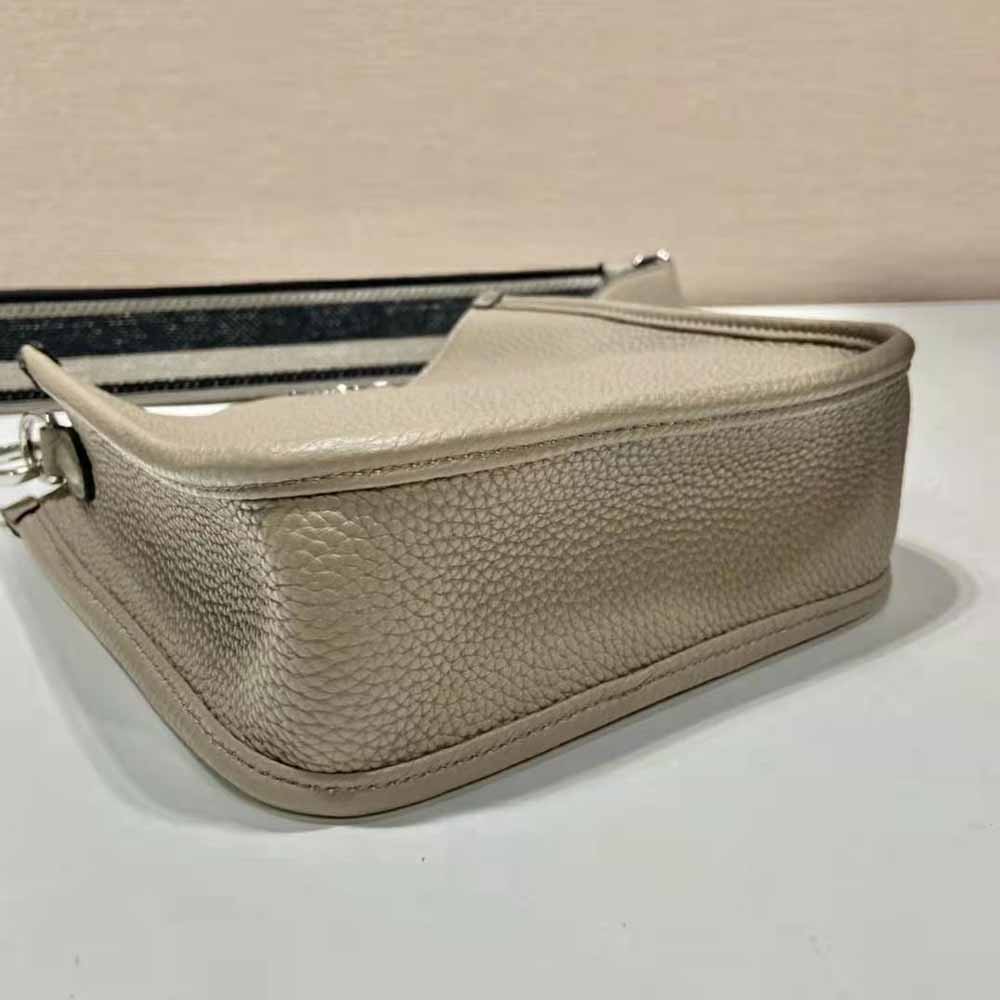 Prada Unisex Leather Mini Shoulder Bag-Grey - image 7
