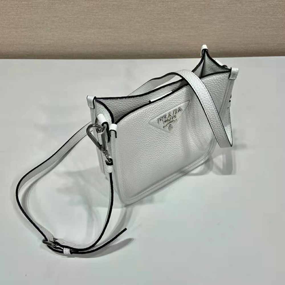 Prada Unisex Leather Mini Shoulder Bag-White - image 5