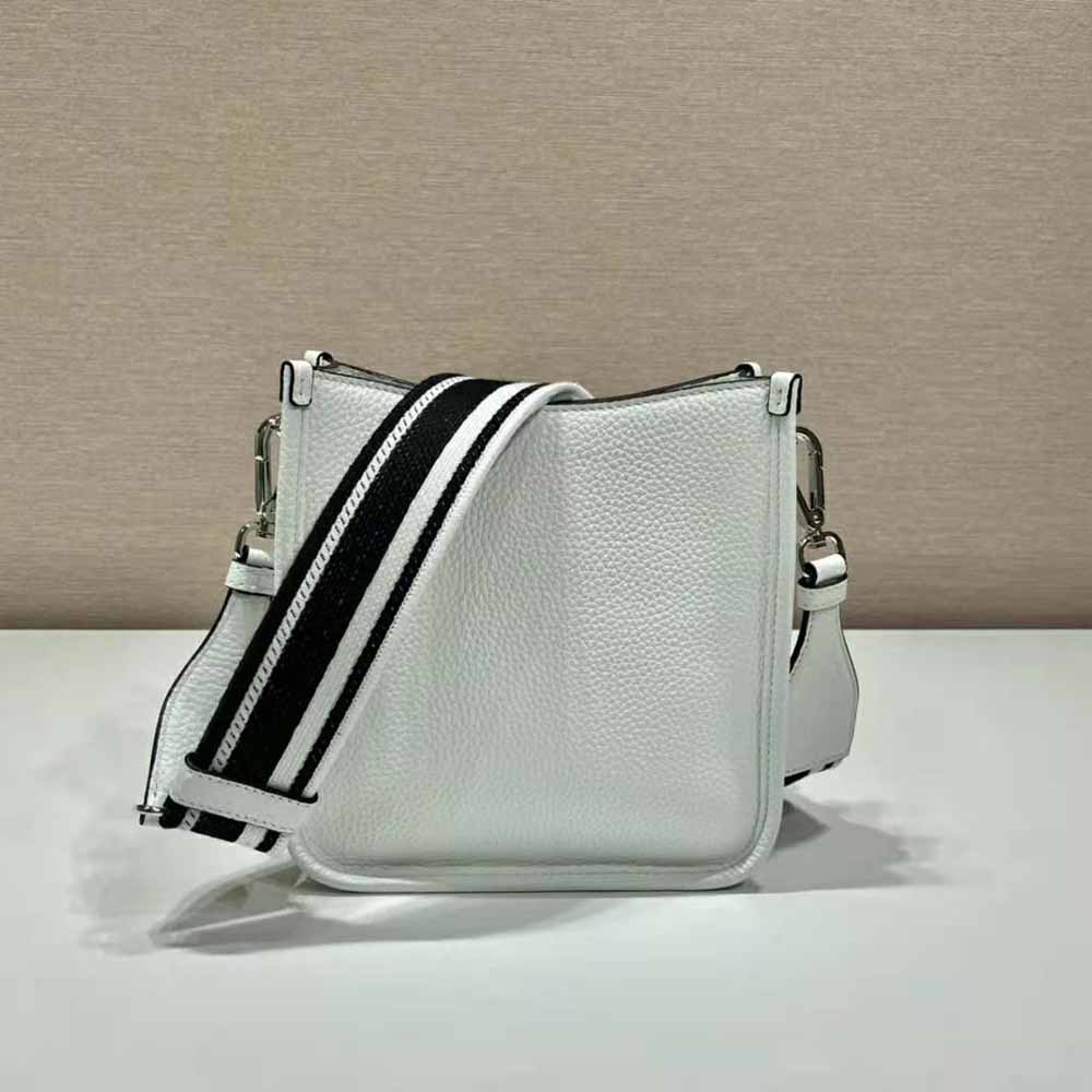 Prada Unisex Leather Mini Shoulder Bag-White - image 4