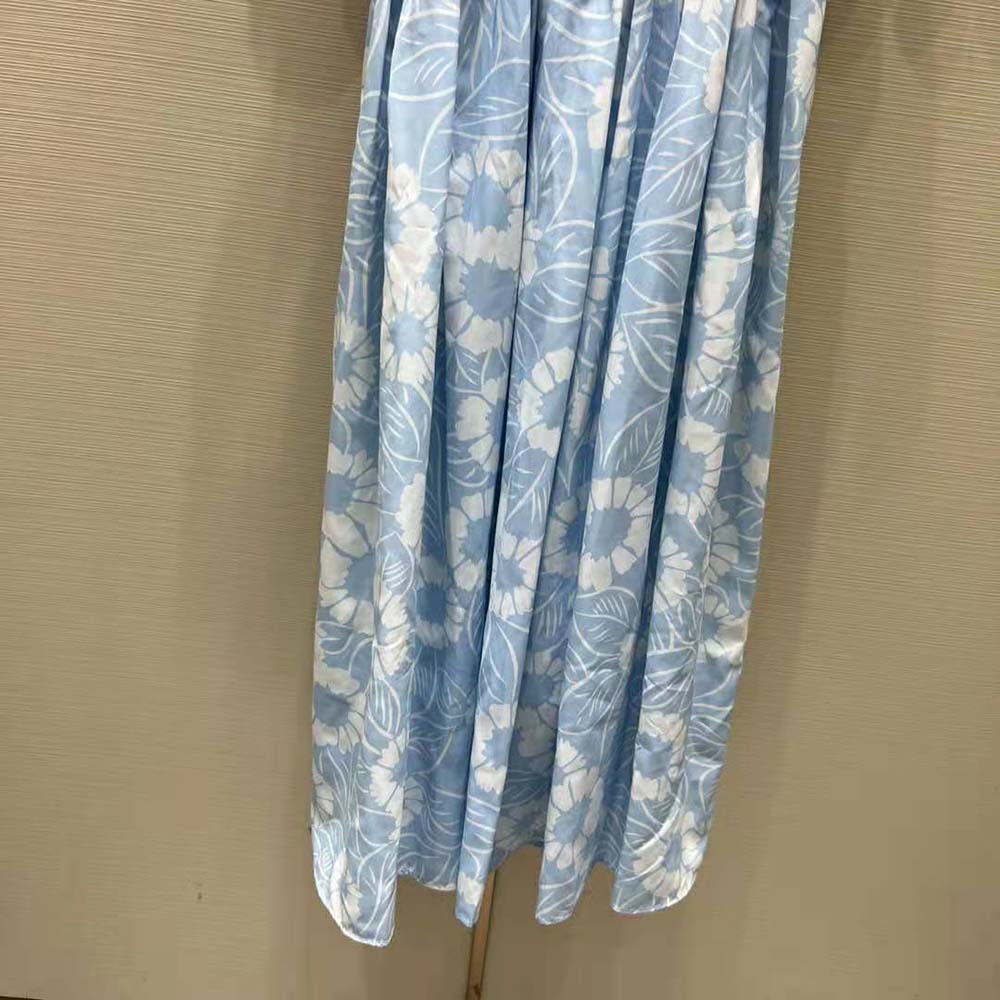 Prada Women Printed Poplin Dress-Blue - image 7