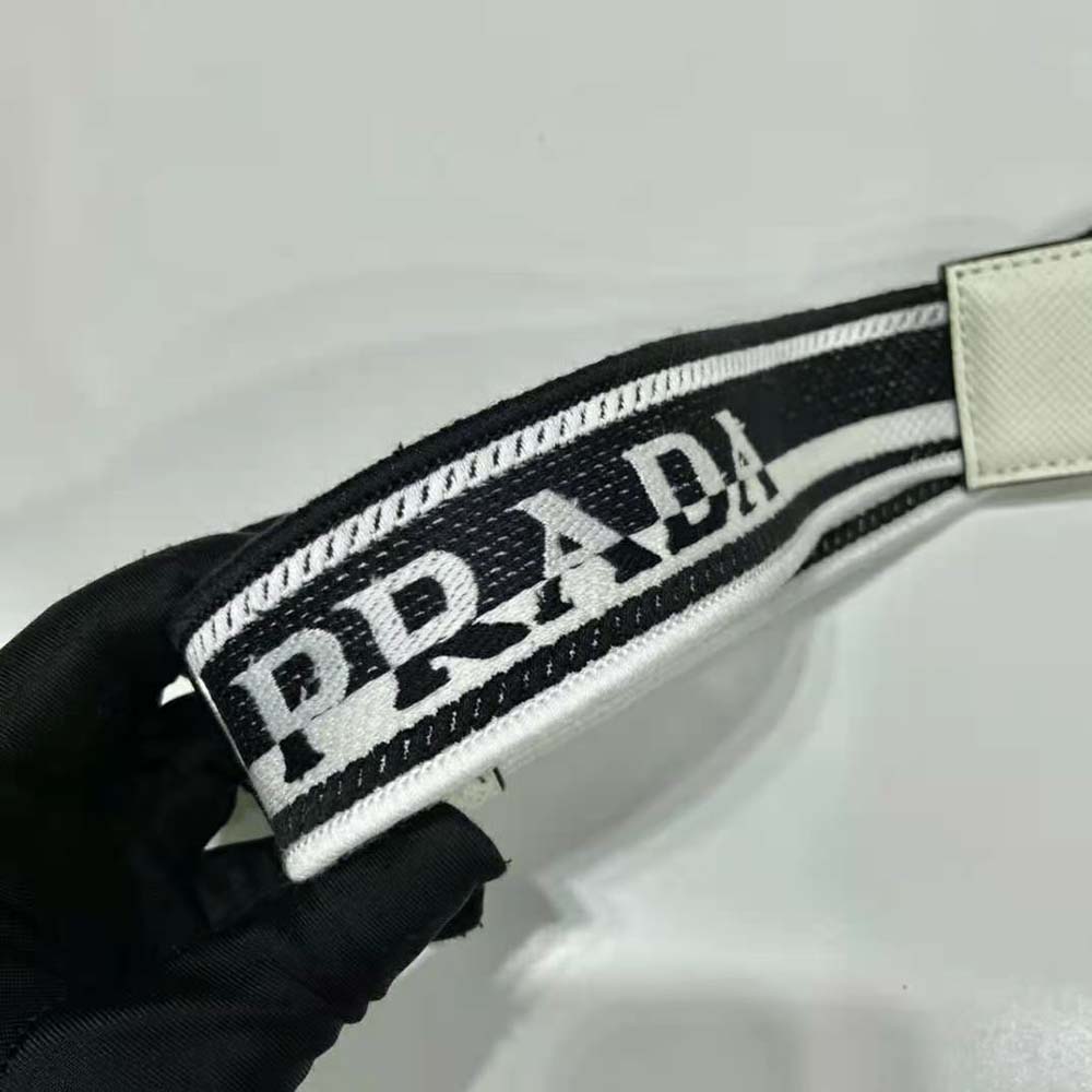 Prada Men Saffiano Leather Shoulder Bag with Sleek-White - image 9