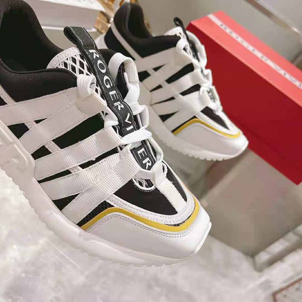 Roger Vivier Women Viv Go Lace Up Sneakers in Technical Fabrics-Black - image 9