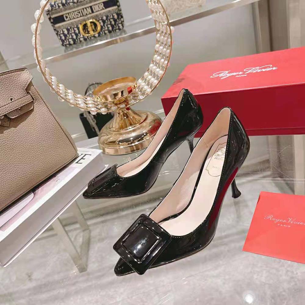 Roger Vivier Women Viv’ In The City Pumps in Patent Leather-Black - image 4