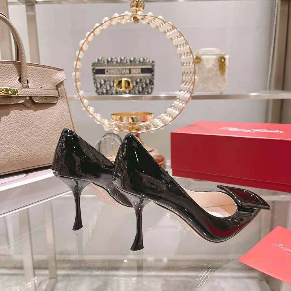 Roger Vivier Women Viv’ In The City Pumps in Patent Leather-Black - image 7