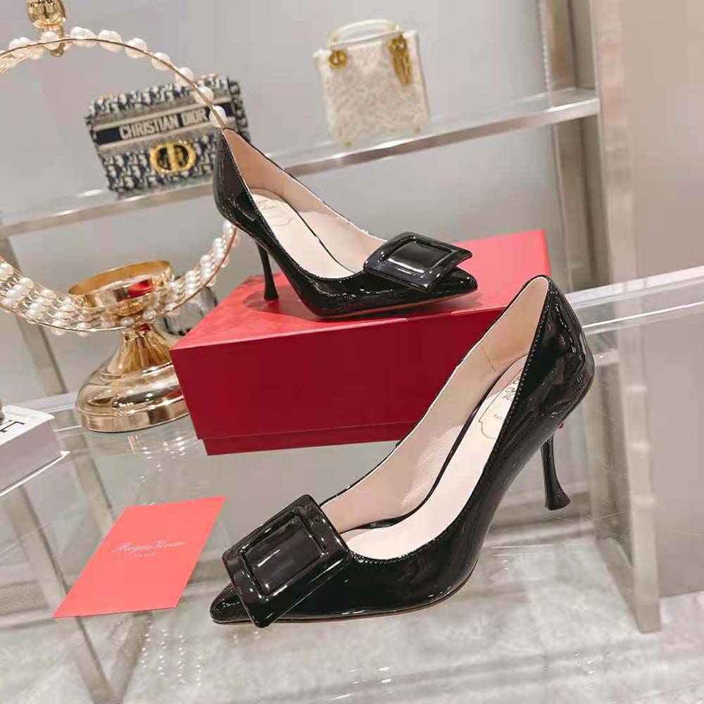 Roger Vivier Women Viv’ In The City Pumps in Patent Leather-Black - image 5