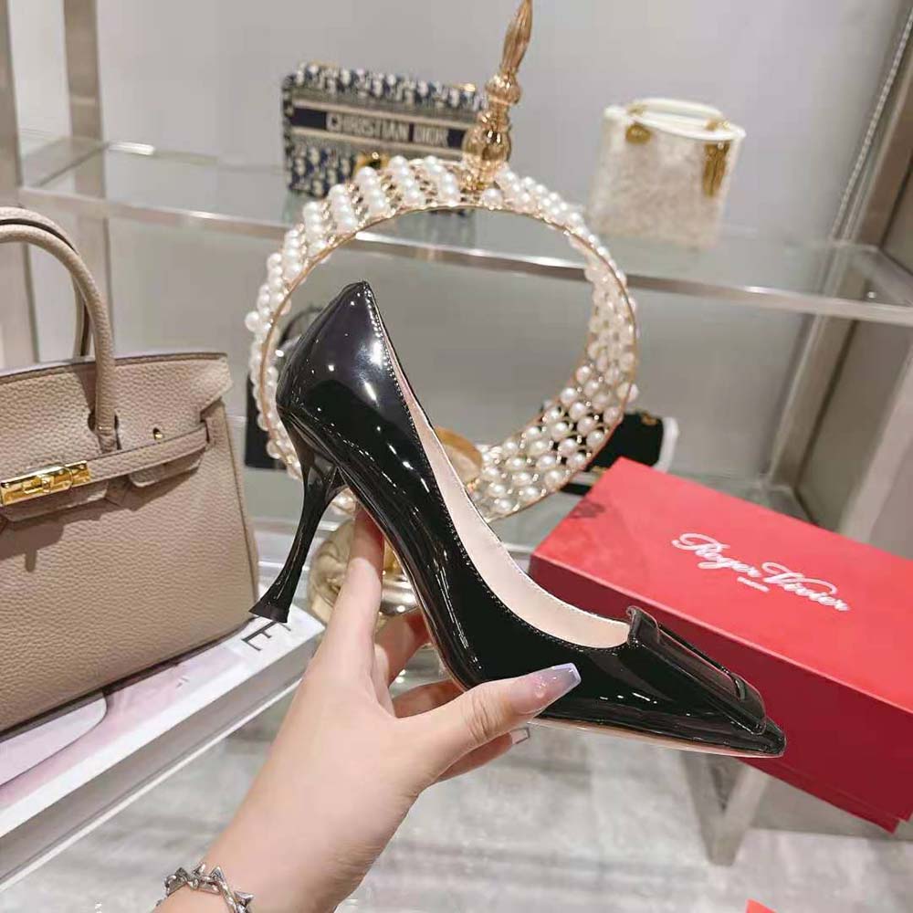 Roger Vivier Women Viv’ In The City Pumps in Patent Leather-Black - image 8