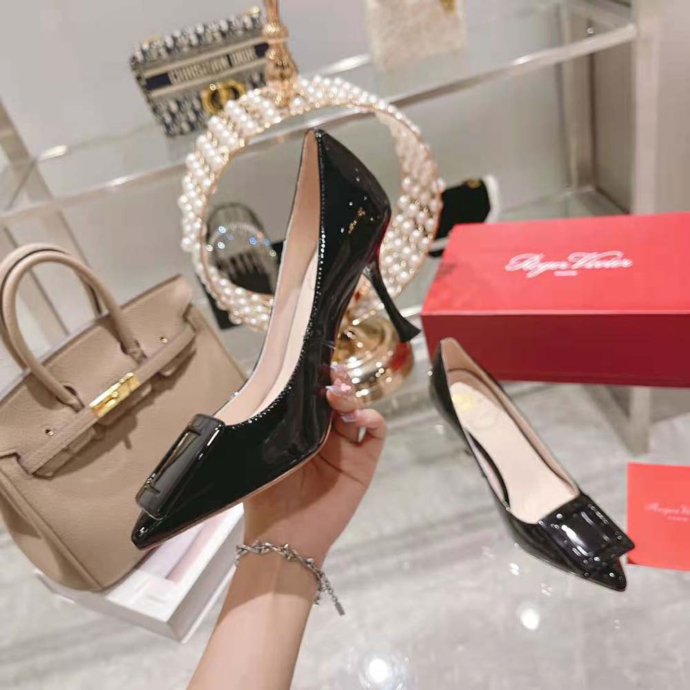 Roger Vivier Women Viv’ In The City Pumps in Patent Leather-Black - image 6