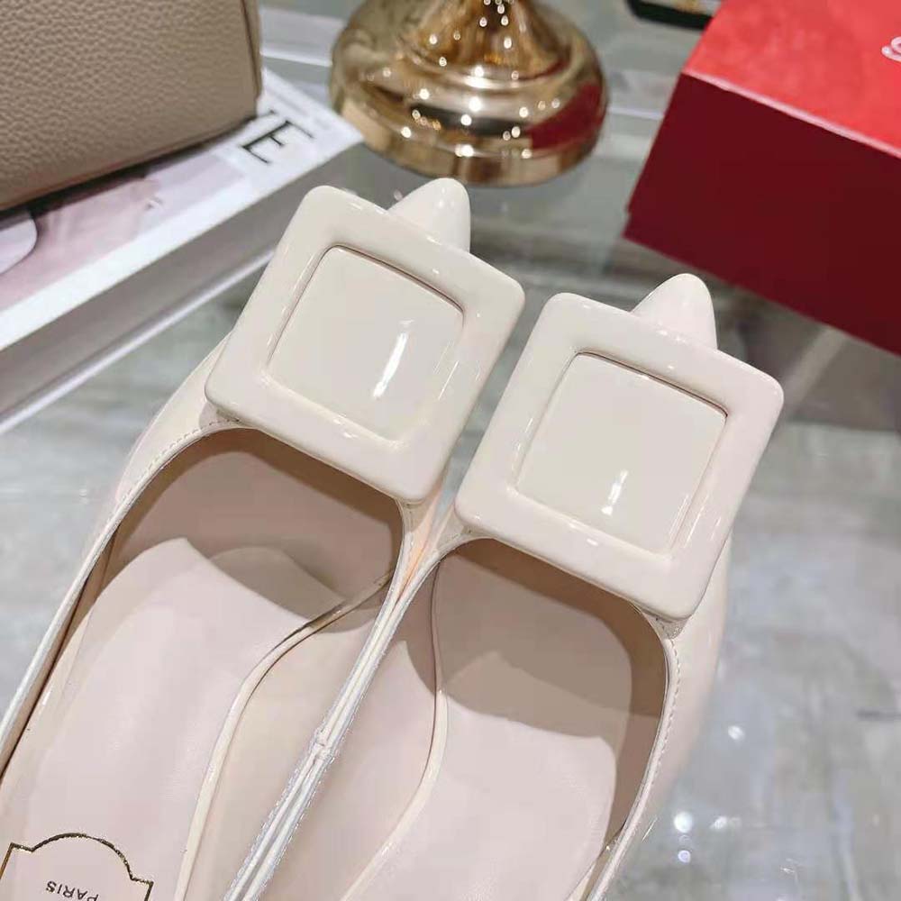 Roger Vivier Women Viv’ In The City Pumps in Patent Leather-White - image 9