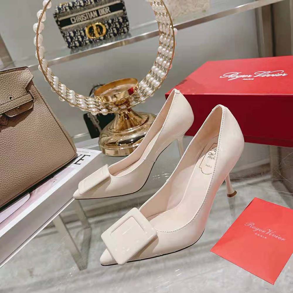 Roger Vivier Women Viv’ In The City Pumps in Patent Leather-White - image 4