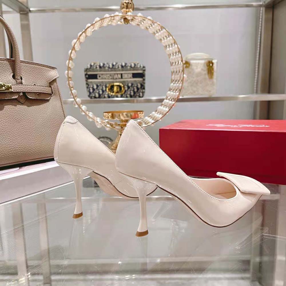 Roger Vivier Women Viv’ In The City Pumps in Patent Leather-White - image 7