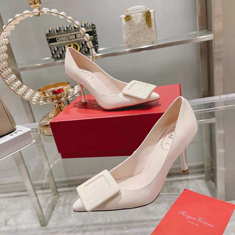 Roger Vivier Women Viv’ In The City Pumps in Patent Leather-White - image 5