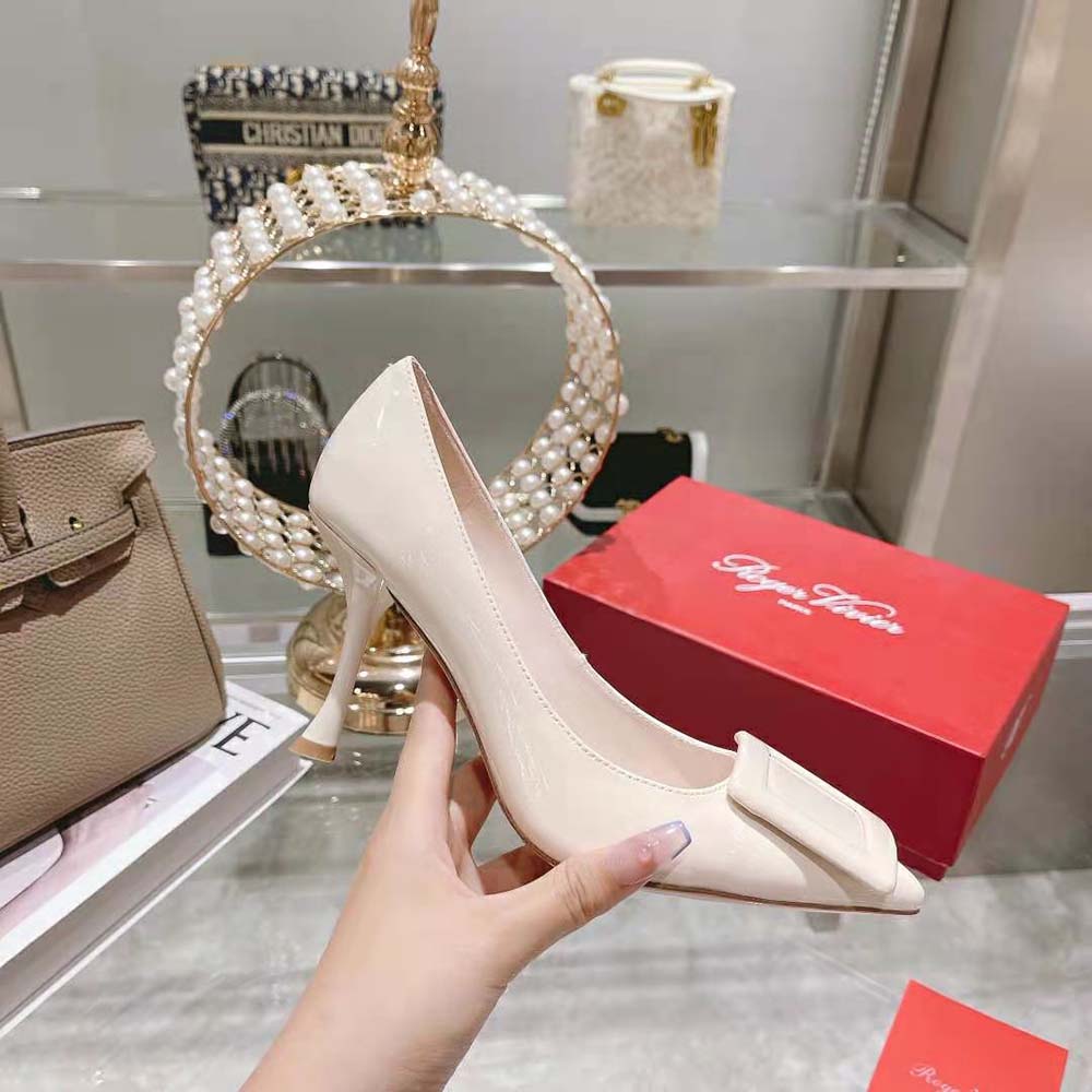 Roger Vivier Women Viv’ In The City Pumps in Patent Leather-White - image 6