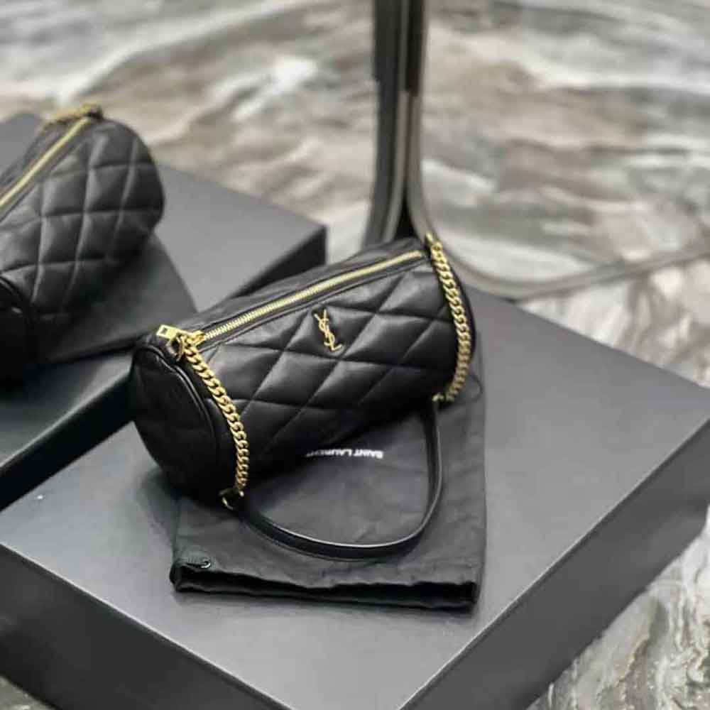 Saint Laurent YSL Women Sade Mini Tube Bag in Quilted Lambskin-Black - image 5
