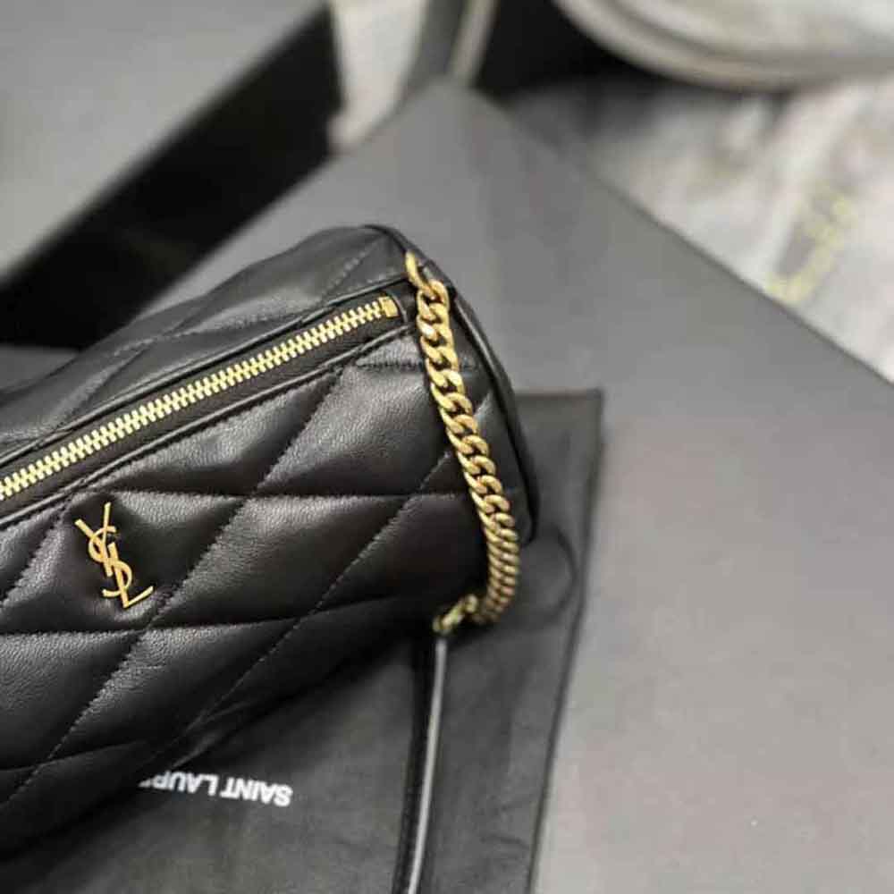 Saint Laurent YSL Women Sade Mini Tube Bag in Quilted Lambskin-Black - image 6