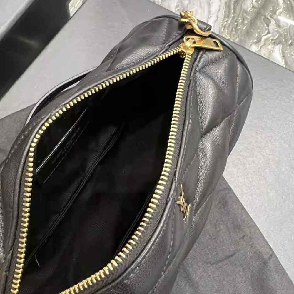 Saint Laurent YSL Women Sade Mini Tube Bag in Quilted Lambskin-Black - image 10