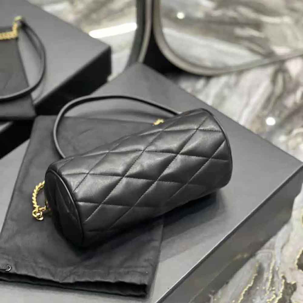 Saint Laurent YSL Women Sade Mini Tube Bag in Quilted Lambskin-Black - image 4