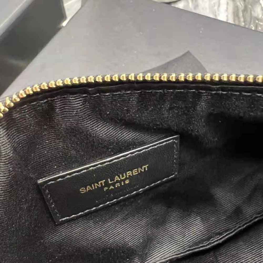 Saint Laurent YSL Women Sade Mini Tube Bag in Quilted Lambskin-Black - image 9