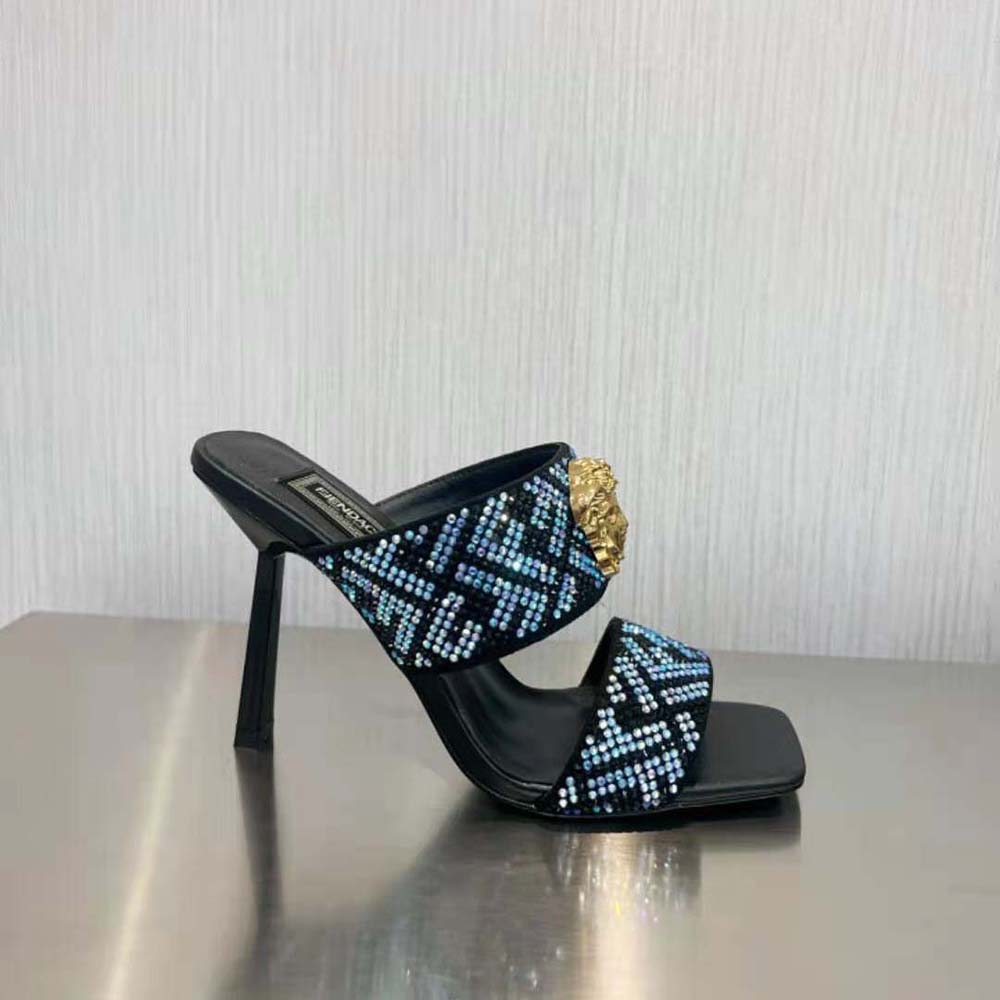 Versace Women Fendace FF Jacquard Mules - image 5