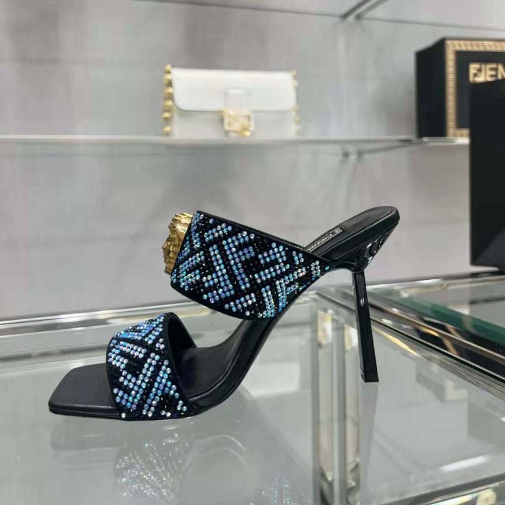 Versace Women Fendace FF Jacquard Mules - image 6