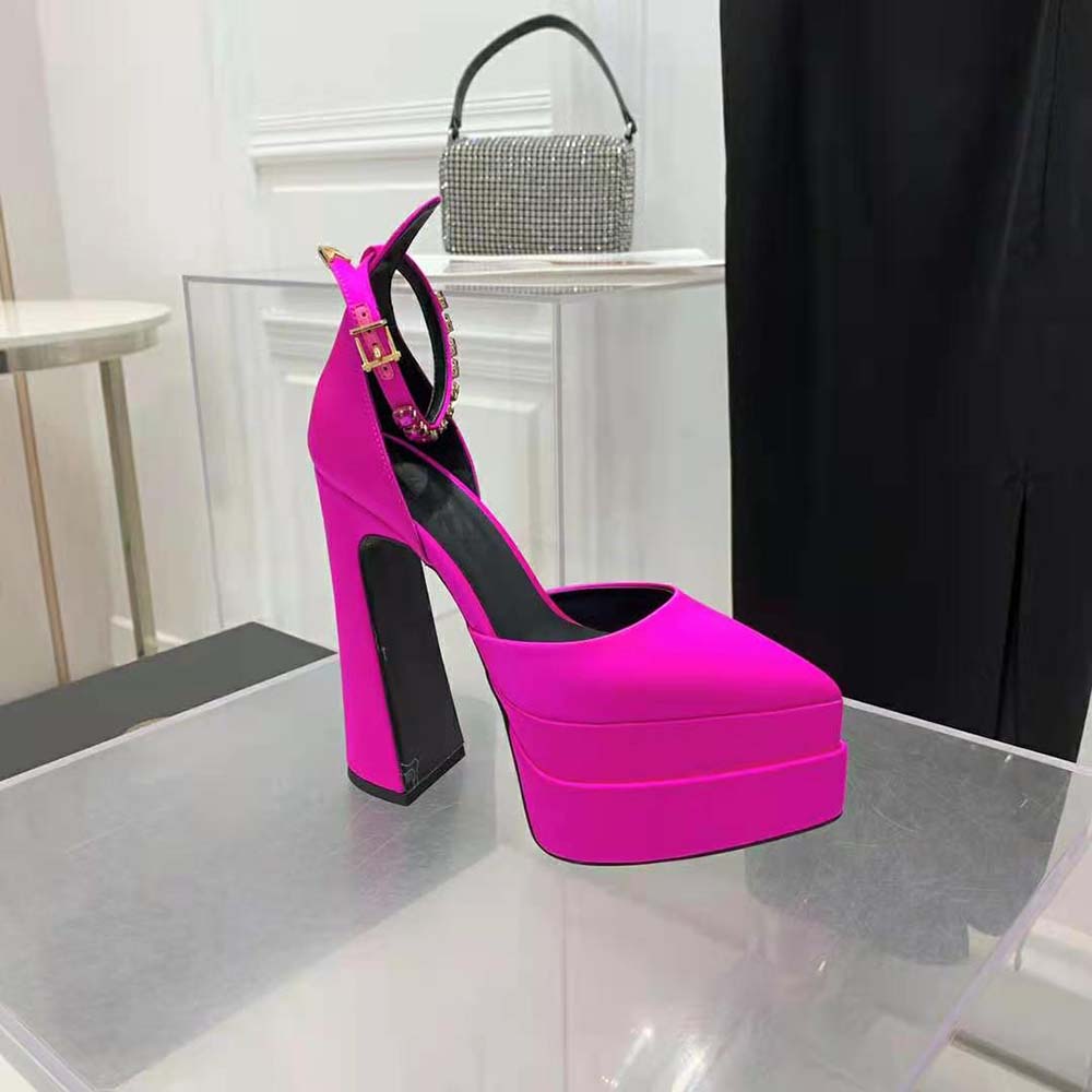 Versace Women Medusa Aevitas Platform Pumps in 15.5cm Heel Hight-Rose - image 7