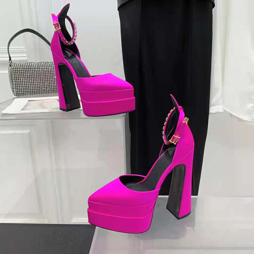 Versace Women Medusa Aevitas Platform Pumps in 15.5cm Heel Hight-Rose - image 6